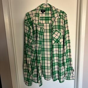 Boohoo MAN plaid button down XL